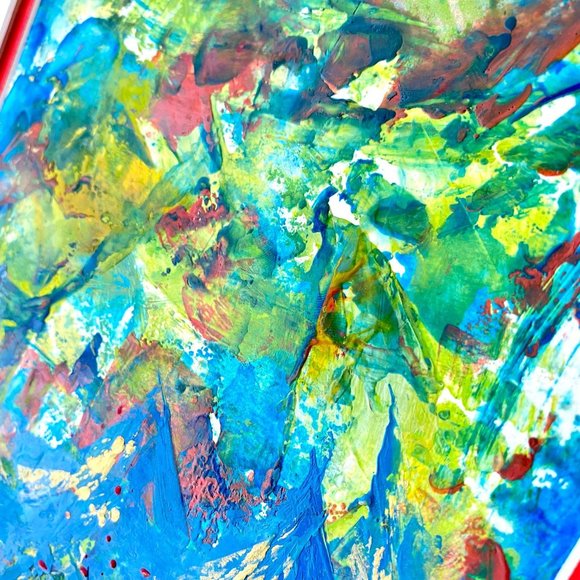 Original Art ‘Majestic’ Encaustic Wax Painting Matted 11"x14" Frame Ready - Picture 4 of 5